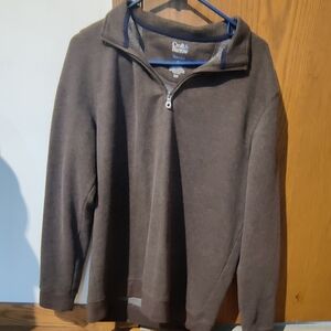 Croft & Barrow Men's Zip-Up Brown Sweater